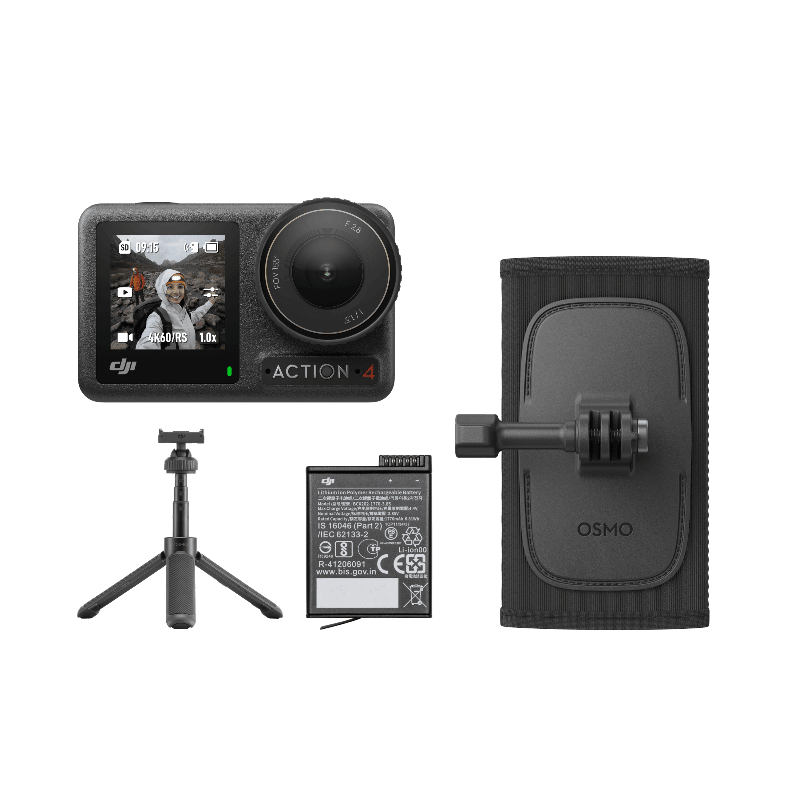 DJI Osmo Action 4 Wander Combo mieten – Versand deutschlandweit, ab 6,90 €/Tag