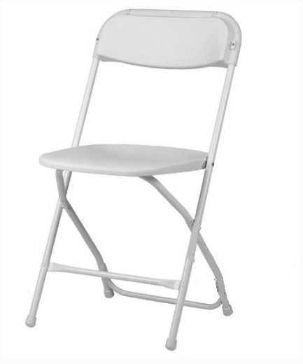 Klappstuhl 800 x 440 x 440 mm weiß mieten – NRW, ab 2,65 € netto/Tag
