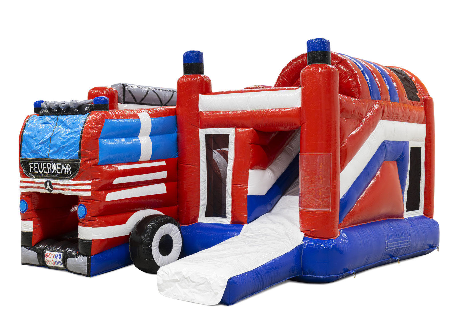 Hüpfburg Multiplay Feuerwehr 5,60 x 5,00 m mieten – NRW, ab 150 € netto/Tag