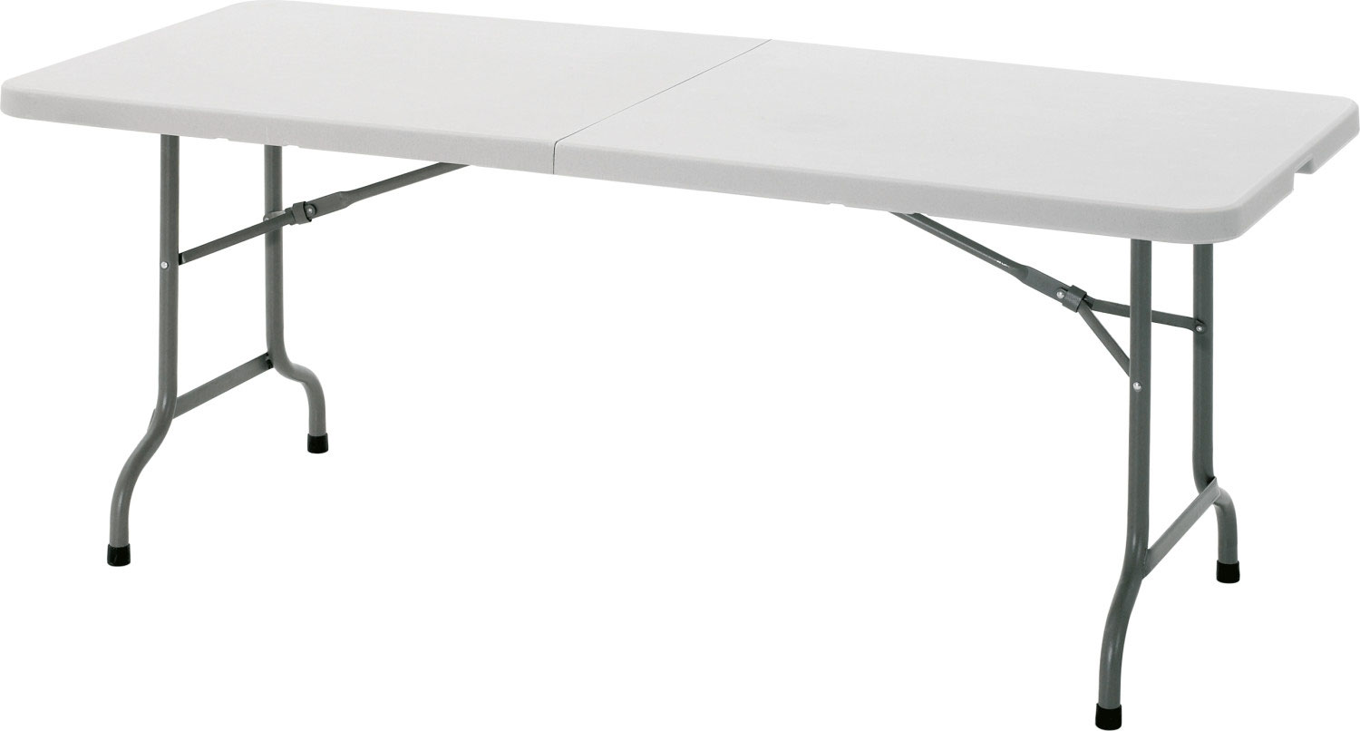 Klapptisch Pro 242x74cm weiß/hellgrau mieten – NRW, ab 15 € netto/Tag
