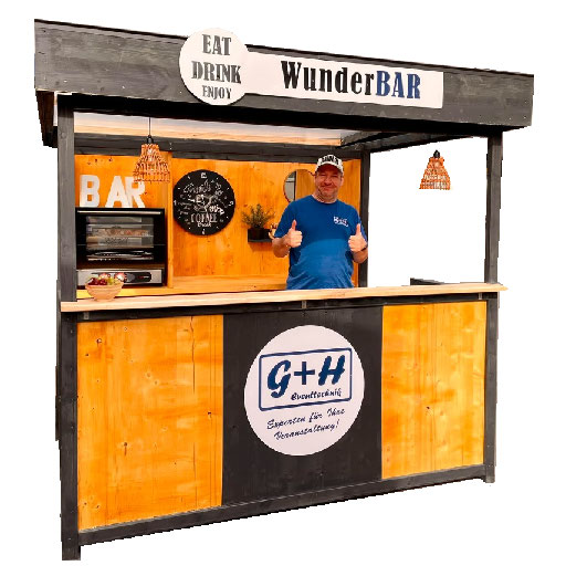 "Wunderbar" (flexibel einsetzbarer Verkaufsstand) mieten – NRW, ab 280 € netto/Tag