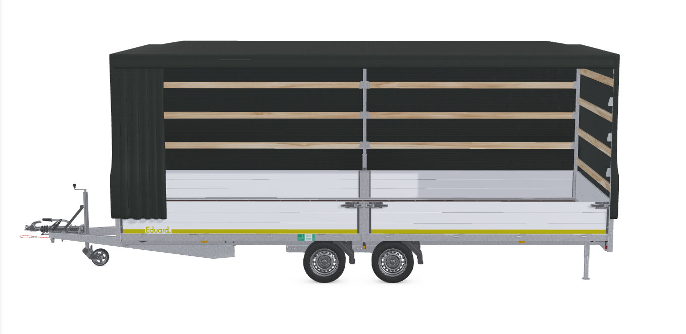 Planenanhänger 6m, Hochlader, (zGG 3.000 kg) mieten – NRW, ab 100 € netto/Tag