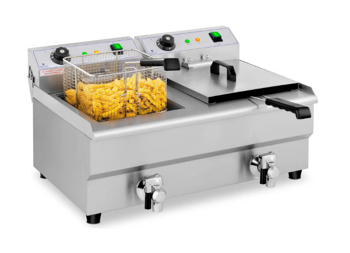 Elektro-Fritteuse 2x13l., Royal Catering RCEF 13DB mieten – NRW, ab 25 € netto/Tag