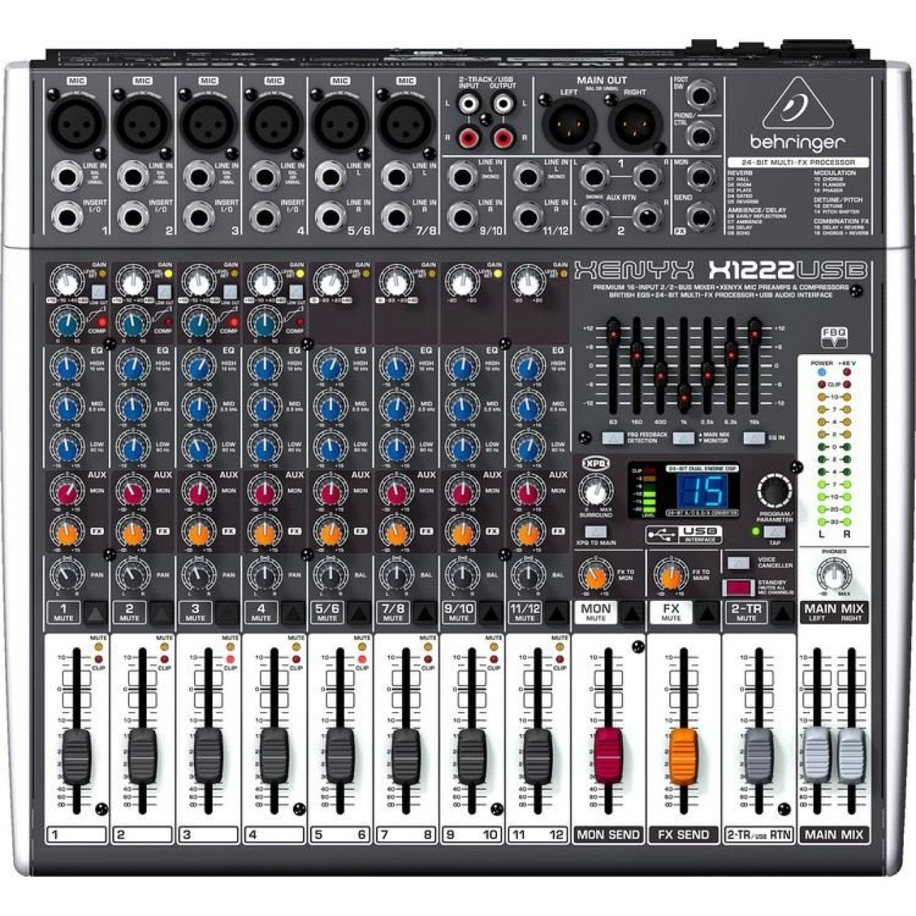 Behringer XENYX X1222USB mieten – NRW, ab 27,90 € netto/Tag