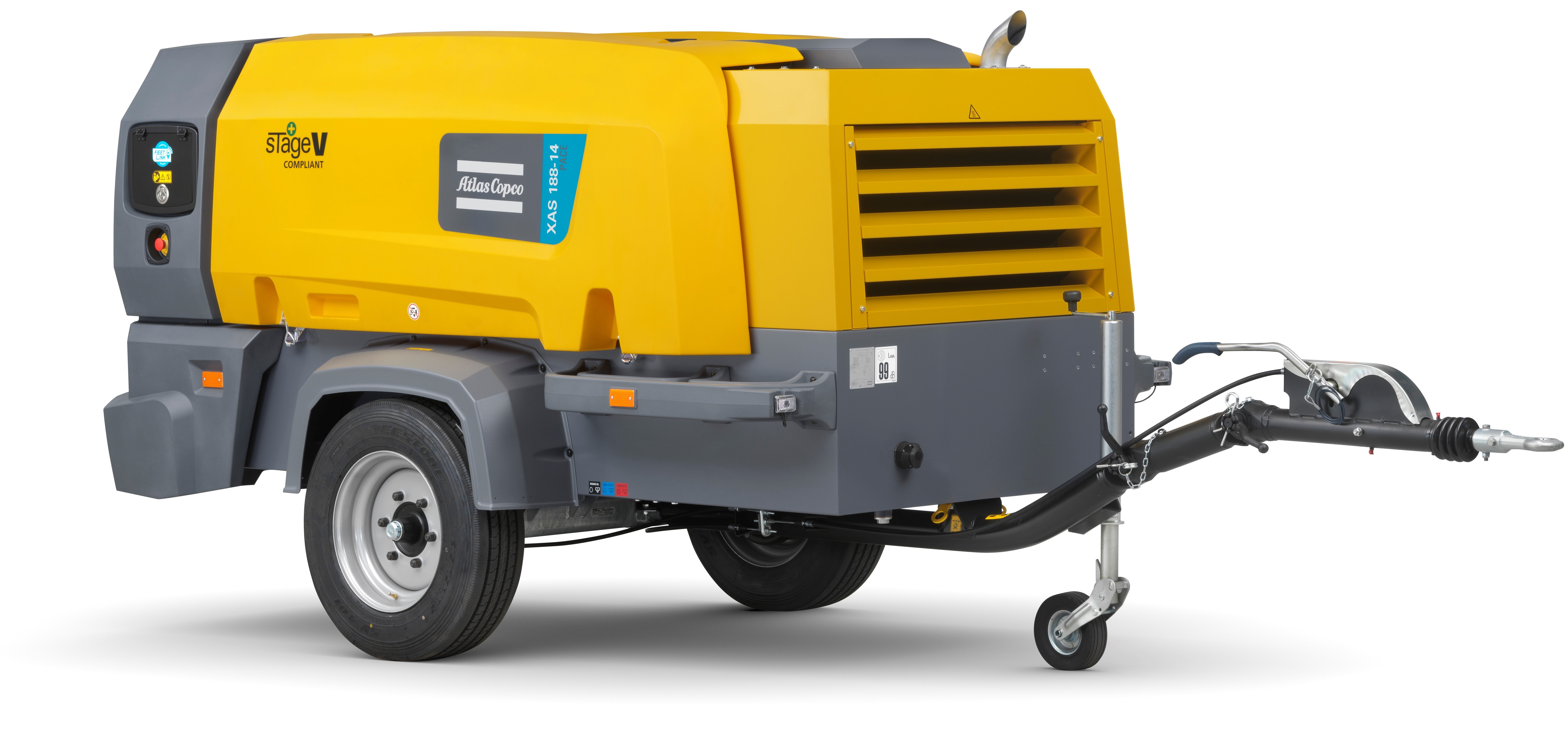 Atlas Copco XAS 188-14 mit Hochdruck mieten – Kompressor, ab 190 € netto/Tag