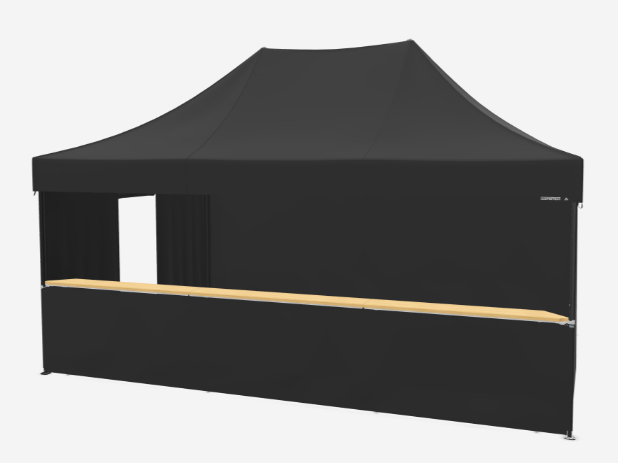 Pavillon Mastertent 6m x 4m schwarz mieten in Reutlingen – 3