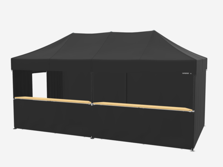 Pavillon Mastertent 6m x 3m schwarz mieten in Reutlingen – 3