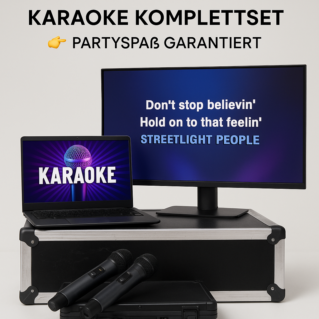 Karaoke Komplettset / 2 Mikros über 1000 Titel mieten in Reutlingen