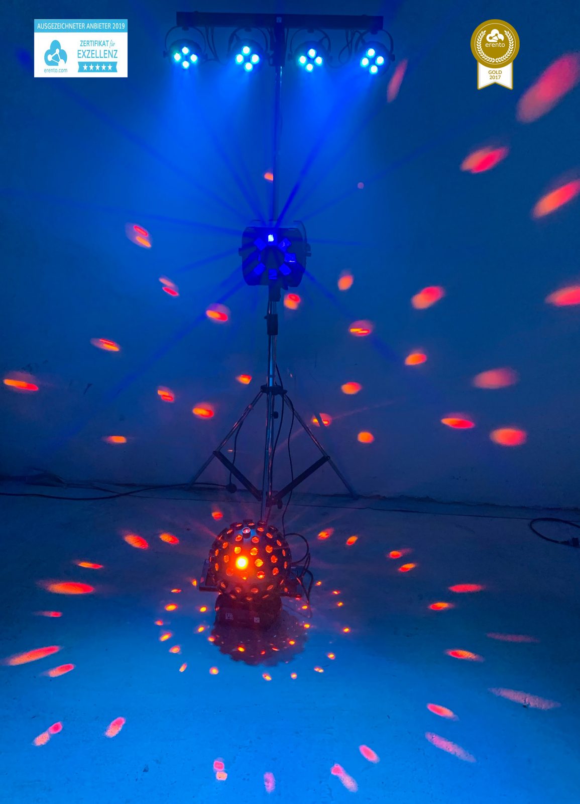 LED-Lichtsystem mit Nebel · Komplettes Party-Licht mieten in Langenhagen – Komplettsysteme