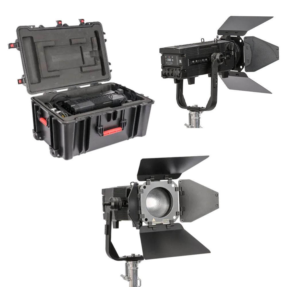 Akku-Fresnel-Scheinwerfer Set (2×) · Weiß & mieten in Langenhagen