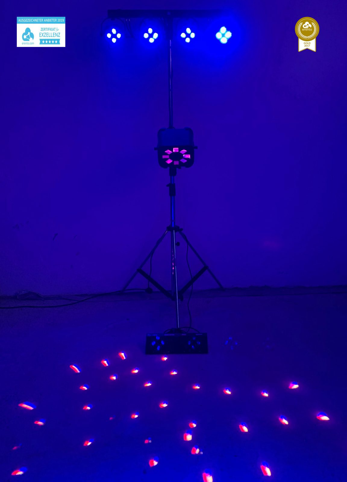 Kompaktes Licht-Komplettsystem · Tanzflächen-Licht für Feiern mieten in Langenhagen – 2