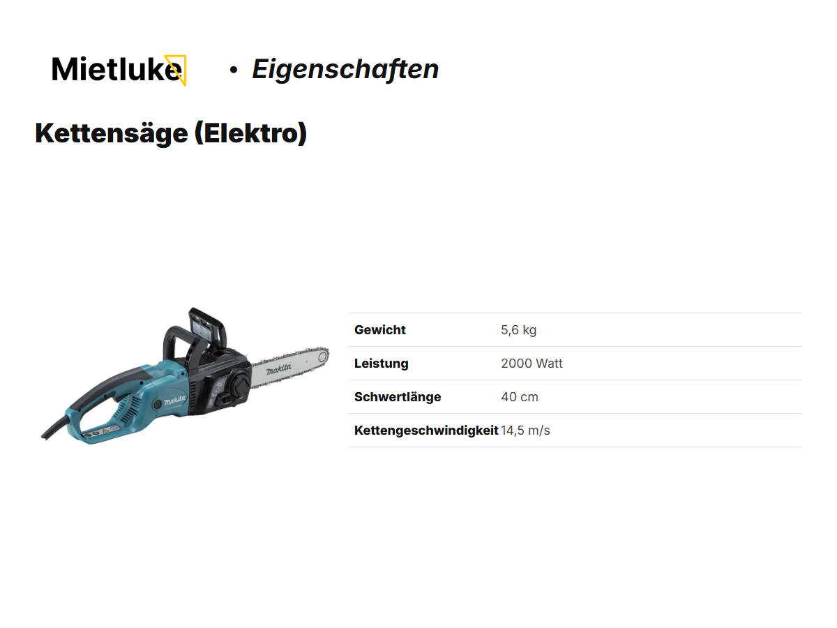 Kettensäge (Elektro) mieten - ab 6 mieten in Berlin – 2