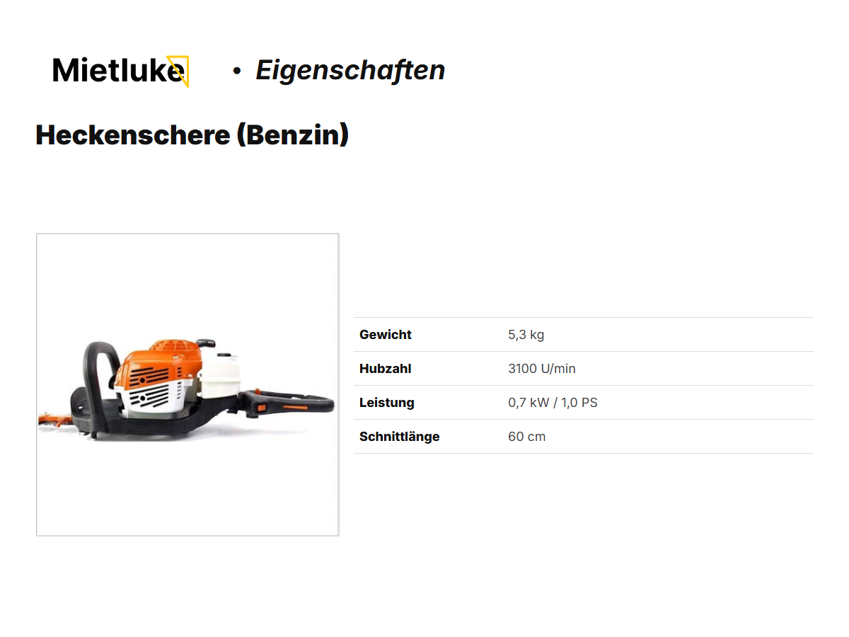 Heckenschere (Benzin) mieten - ab 10 mieten in Berlin – 2