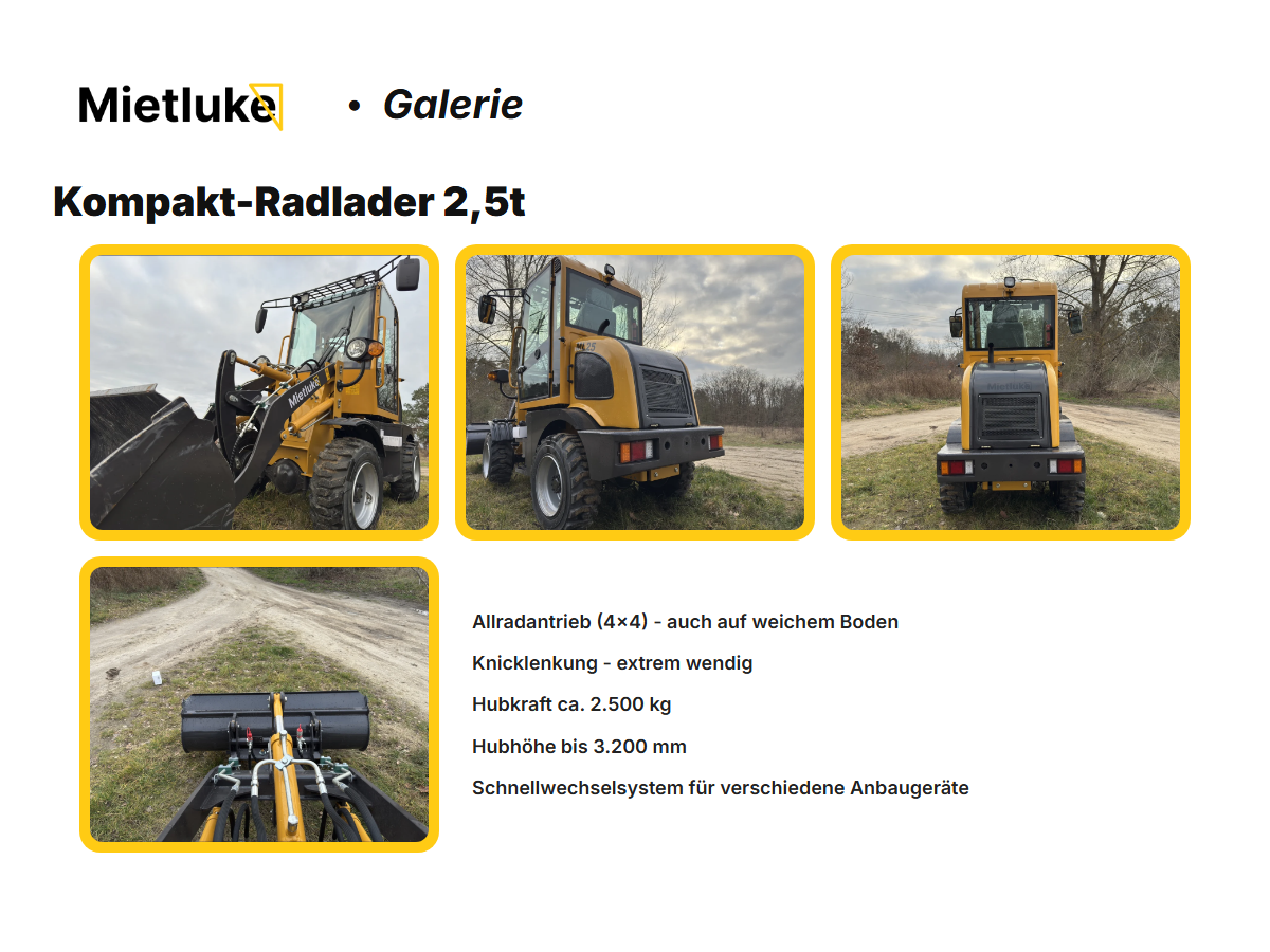 Kompakt-Radlader 2 mieten in Berlin – 30 PS (Diesel) – 3