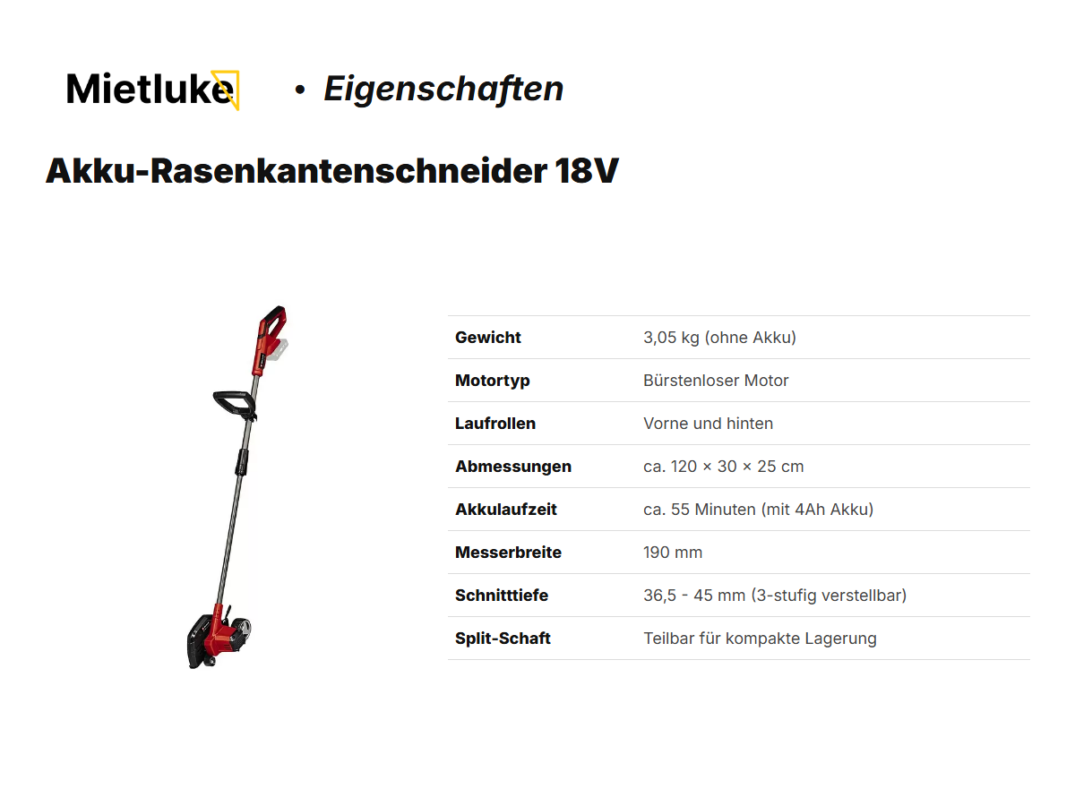 Akku-Rasenkantenschneider 18V mieten - ab 23 mieten in Berlin – 2