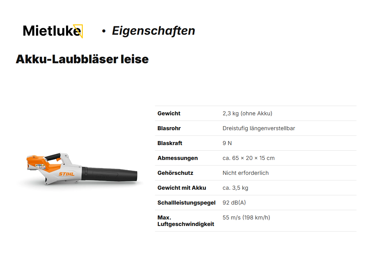 Akku-Laubbläser leise mieten - ab 16 mieten in Berlin – 2