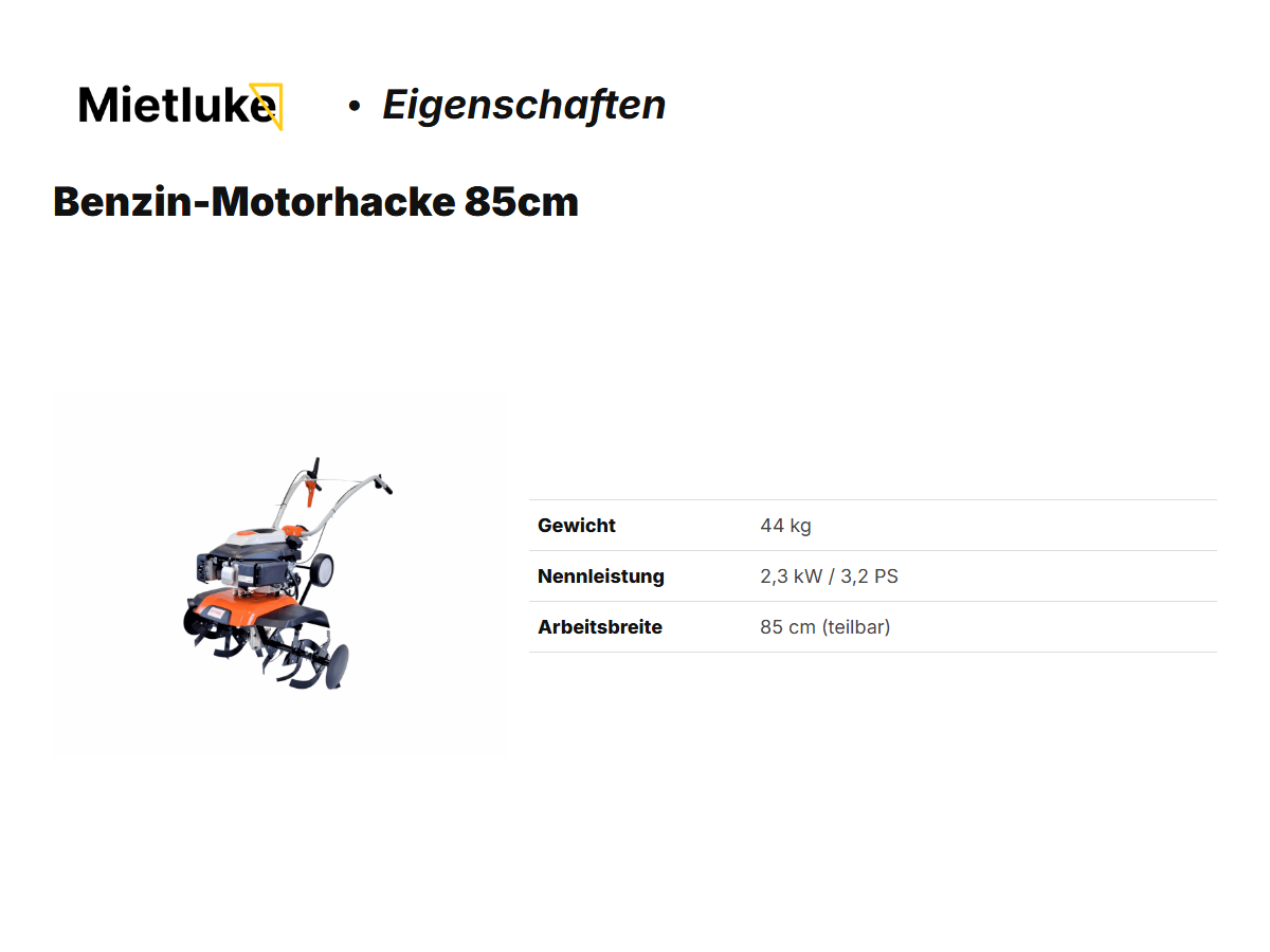 Benzin-Motorhacke 85cm mieten - ab 14 mieten in Berlin – 2