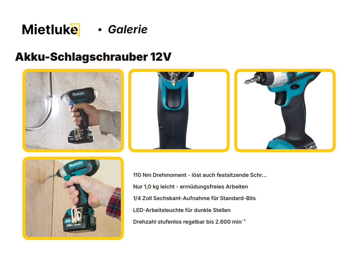 Akku-Schlagschrauber 12V mieten - ab 6 mieten in Berlin – 3