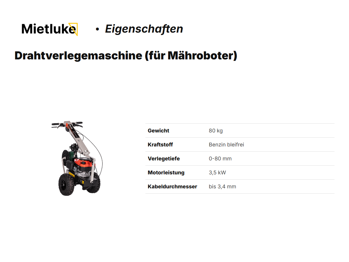 Drahtverlegemaschine (für Mähroboter) mieten - ab 21 mieten in Berlin – 2