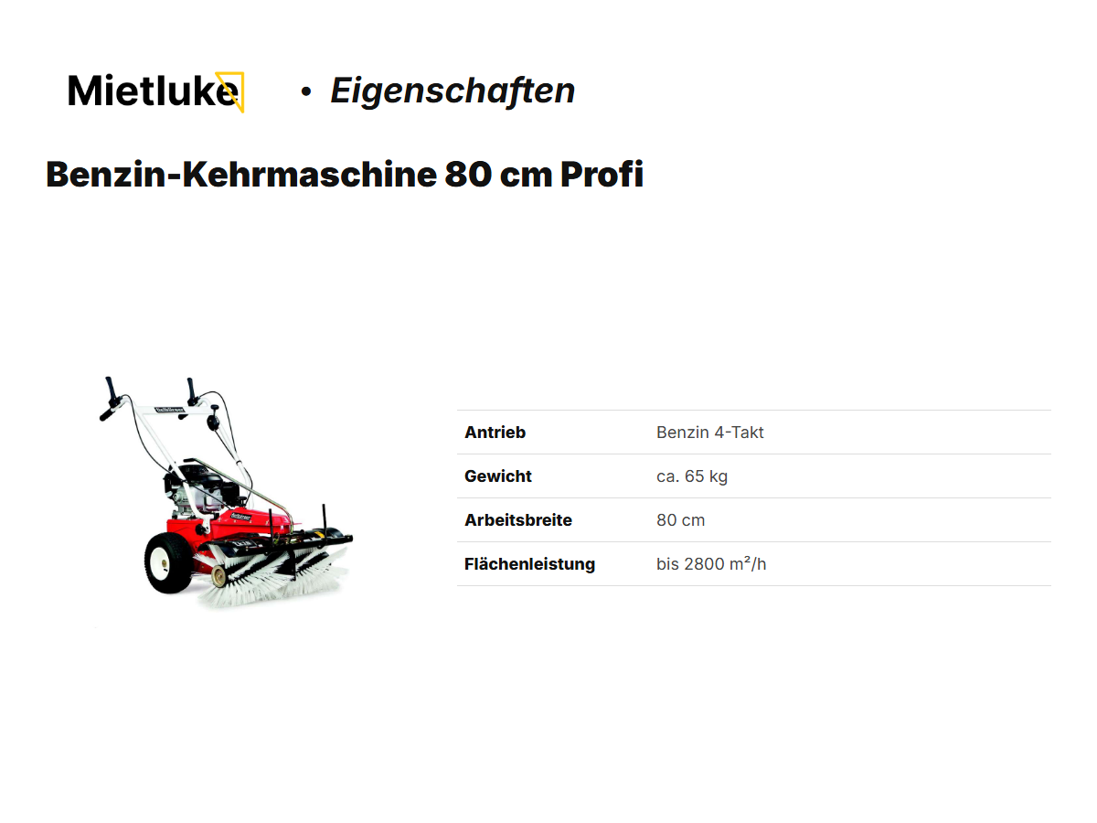 Benzin-Kehrmaschine 80 cm Profi mieten - ab 23 mieten in Berlin – 2