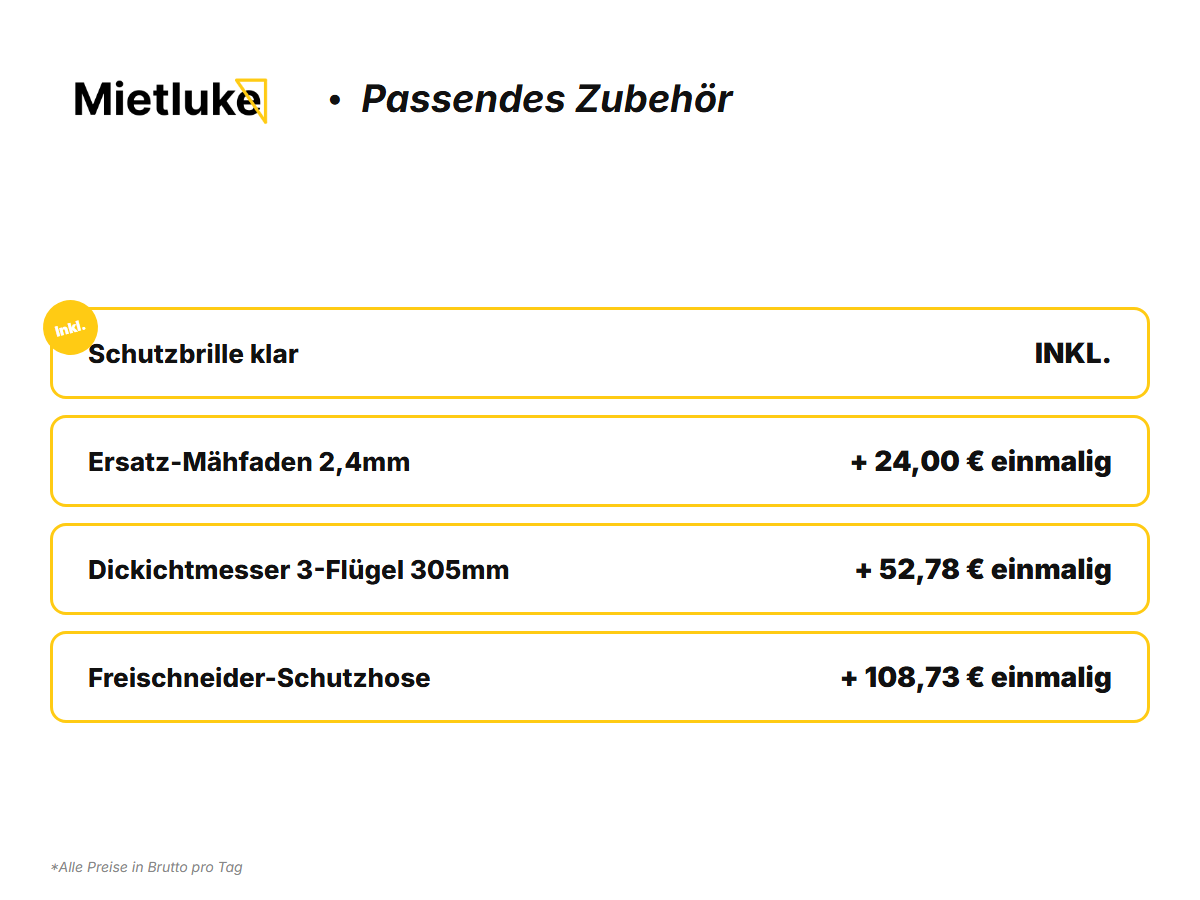 Akku-Freischneider Profi mieten - ab 16 mieten in Berlin – 4,9 kg – 5
