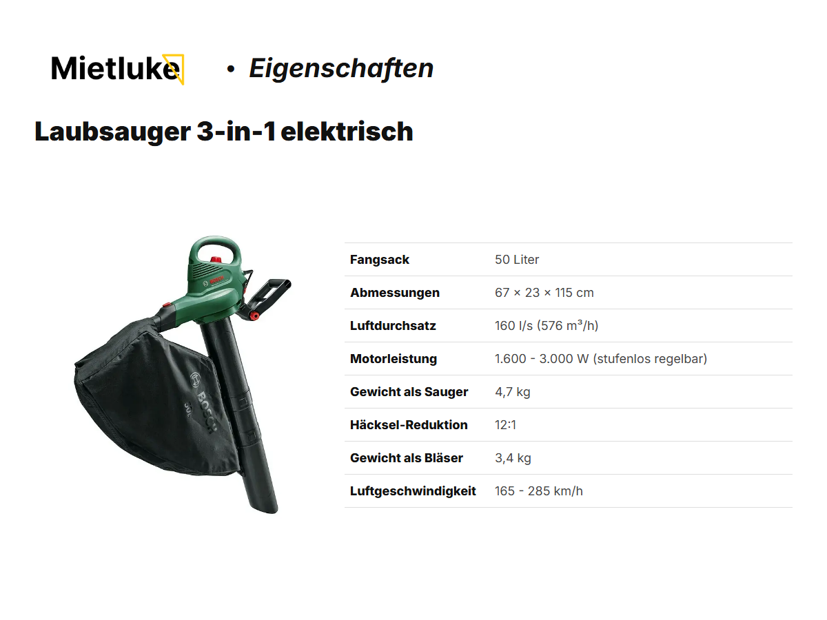 Laubsauger 3-in-1 elektrisch mieten - ab 24 mieten in Berlin – 2