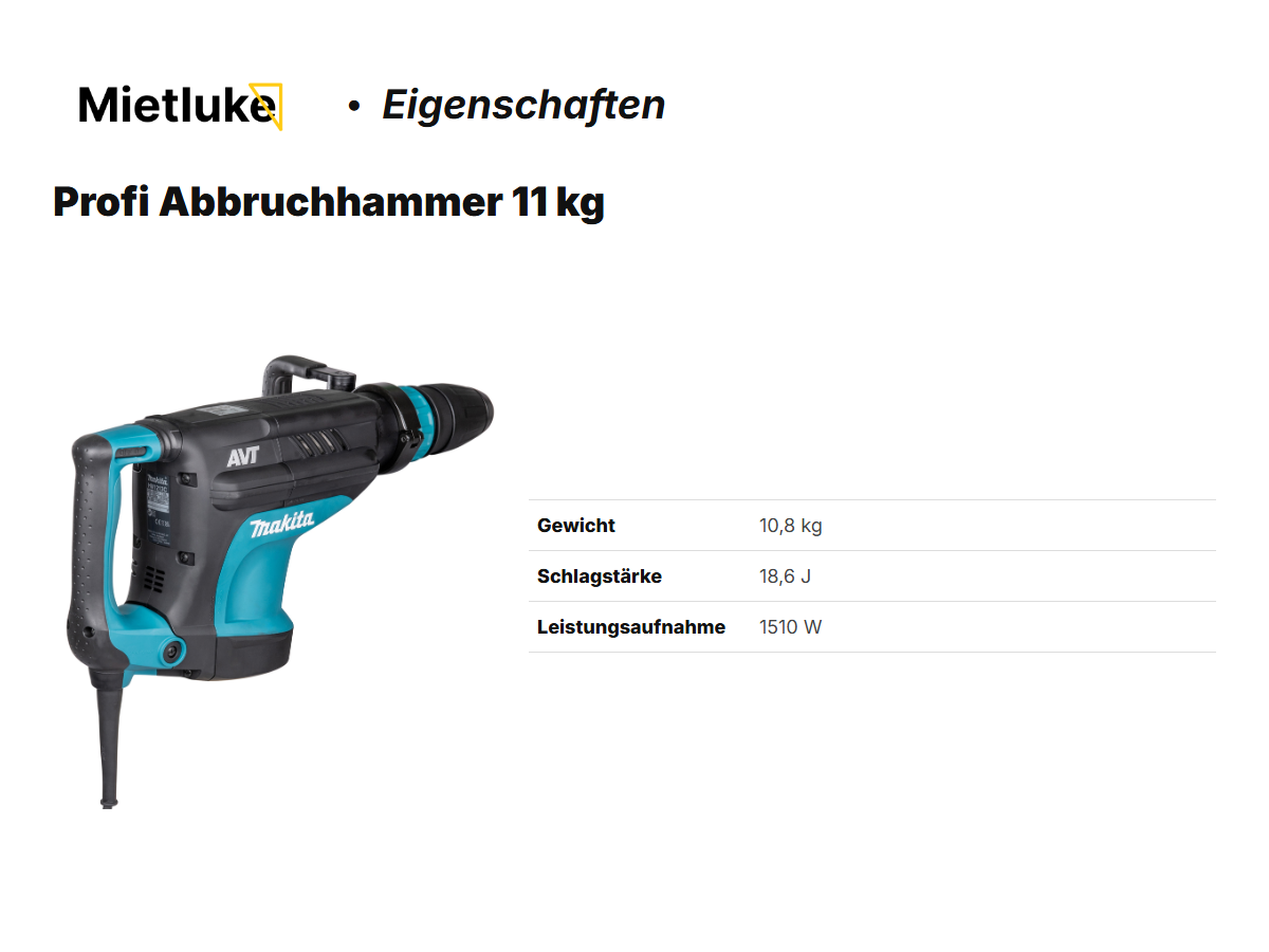 Profi Abbruchhammer 11 kg mieten - ab 10 mieten in Berlin – 2