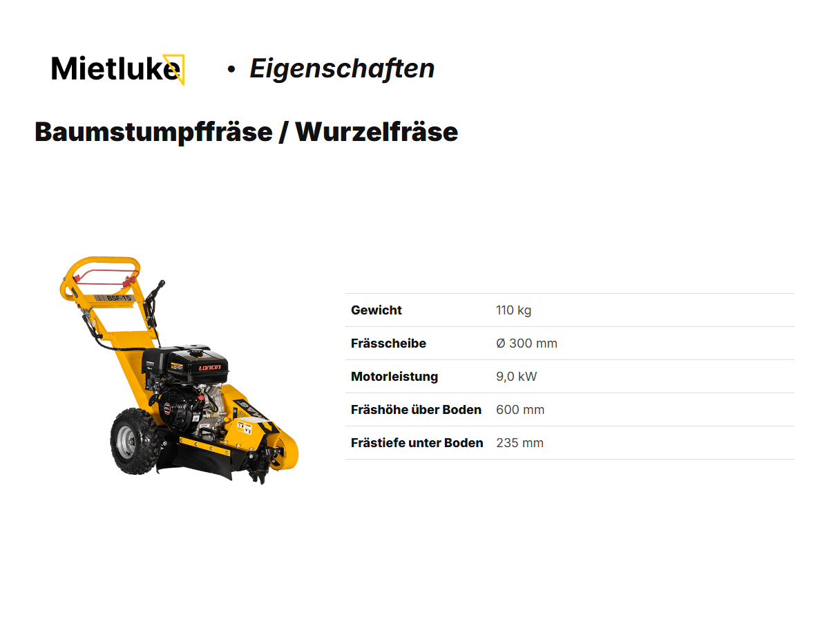 Baumstumpffräse / Wurzelfräse mieten - ab 23 mieten in Berlin – 2