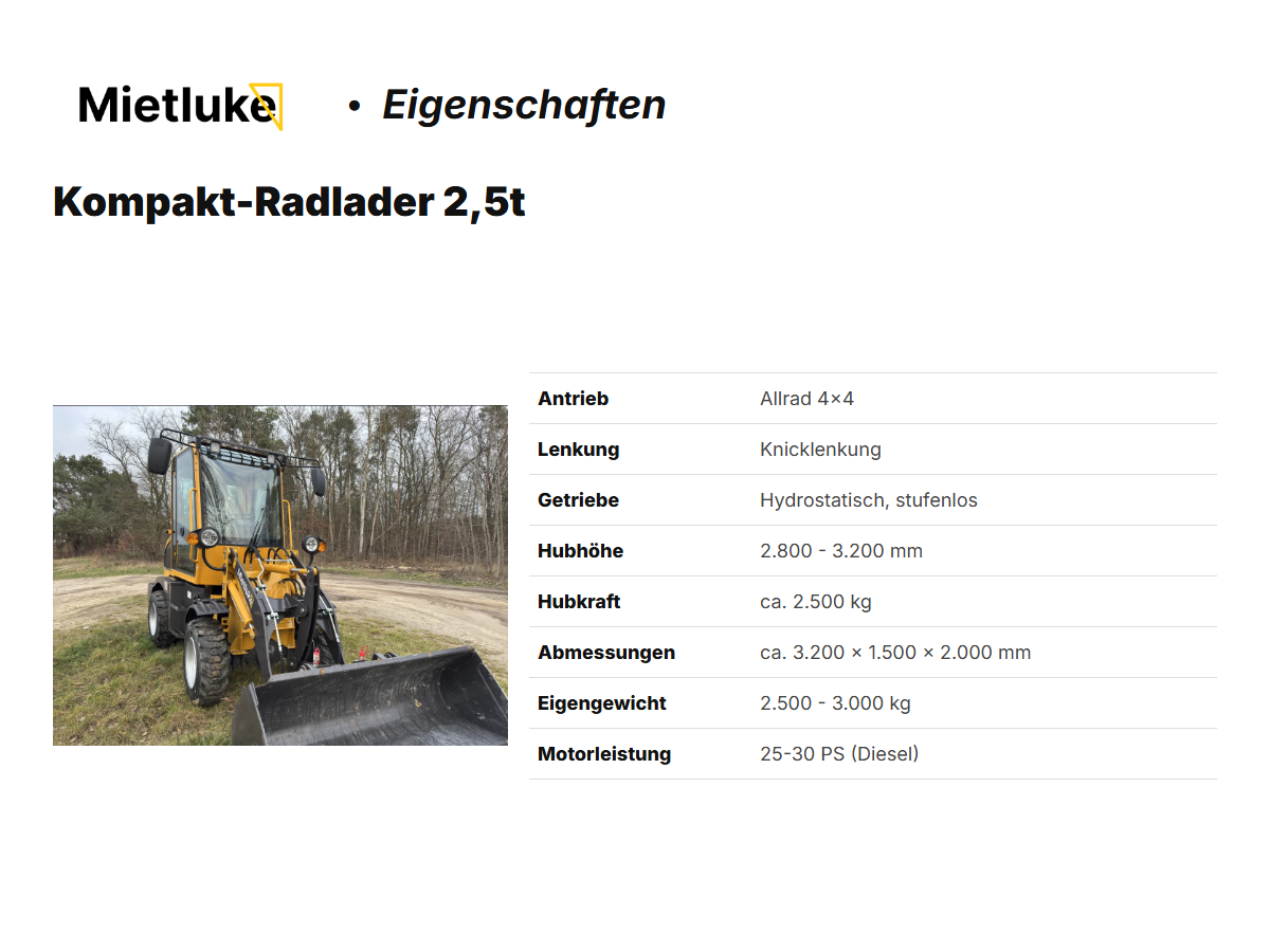 Kompakt-Radlader 2 mieten in Berlin – 30 PS (Diesel) – 2