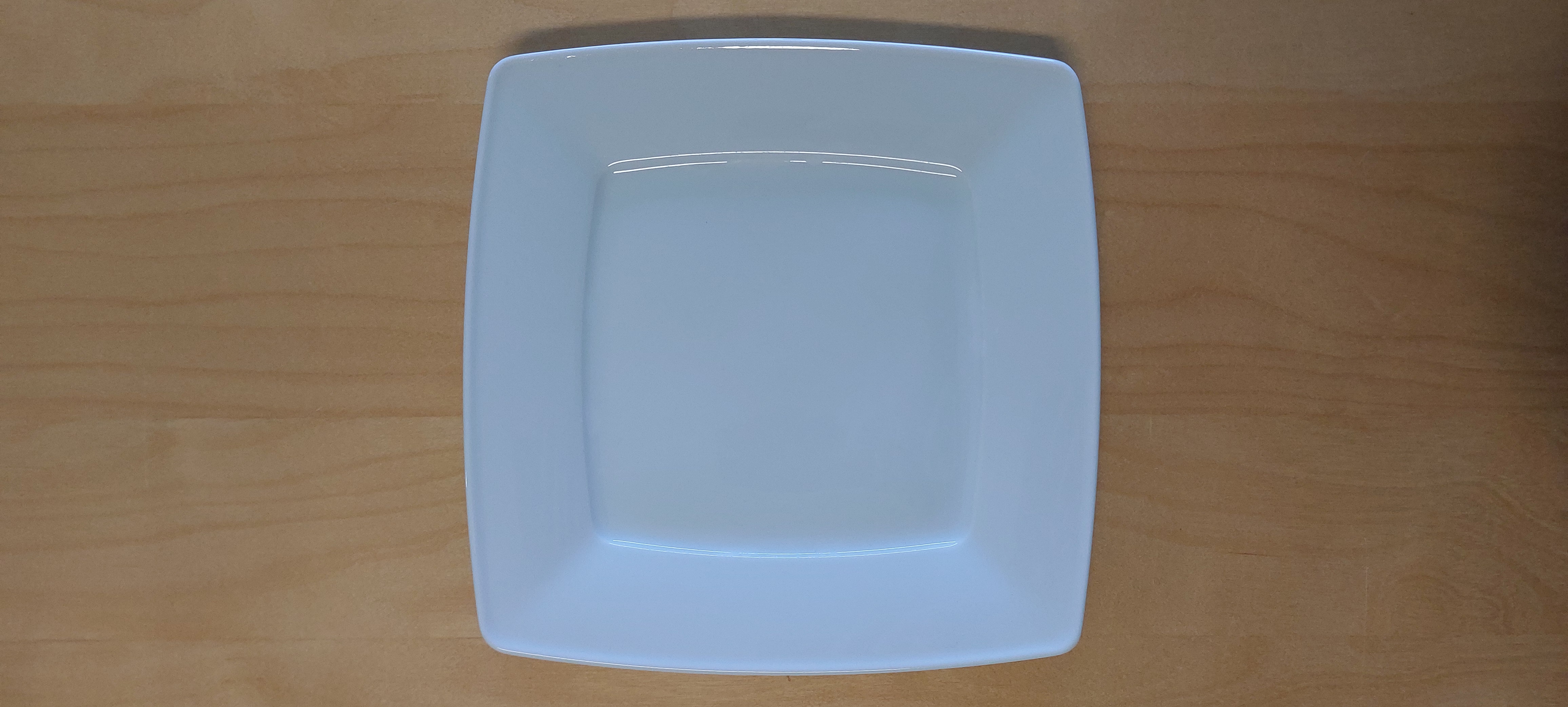 Menüteller 26x26 cm "Quadro" weiß - Teller mieten in Neuss – Speiseteller
