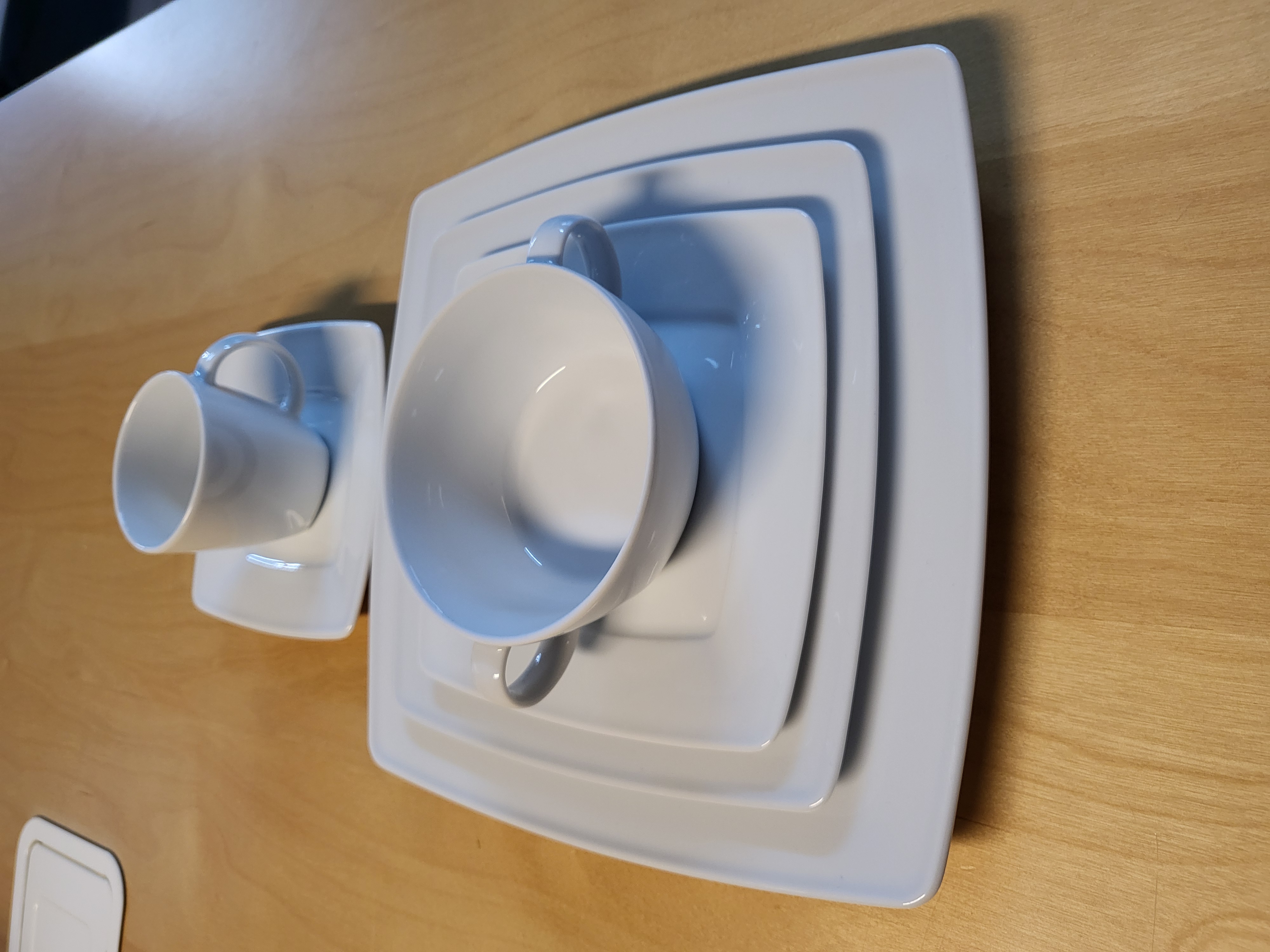 Kaffee-Obertasse 0,2l "Quadro" weiß - Tasse mieten in Neuss – Kaffeetasse – 4