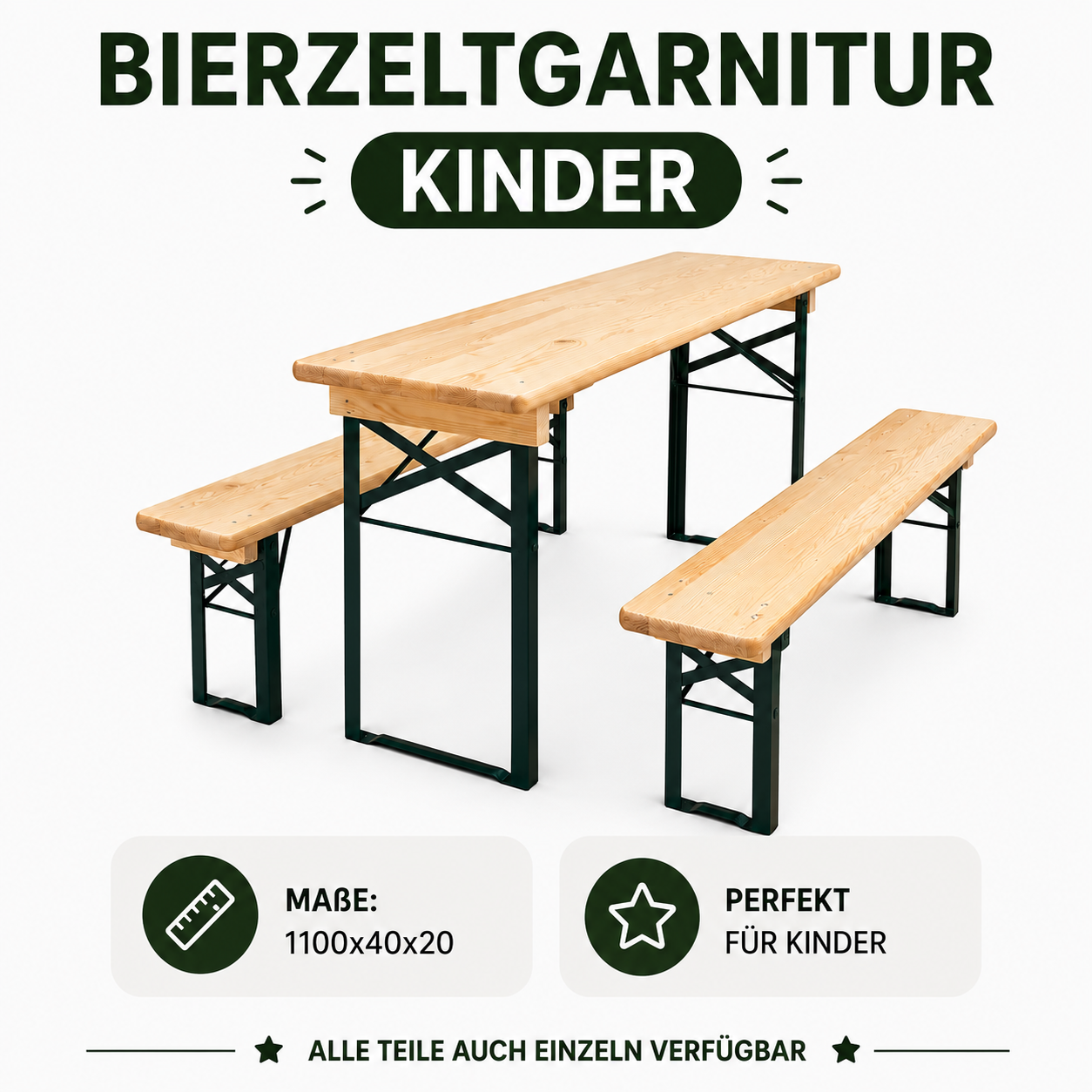 Bierzeltgarnitur, Bierzeltgarnitur mit Lehne oder Kinderbierzeltgarnit mieten in Berlin – 4