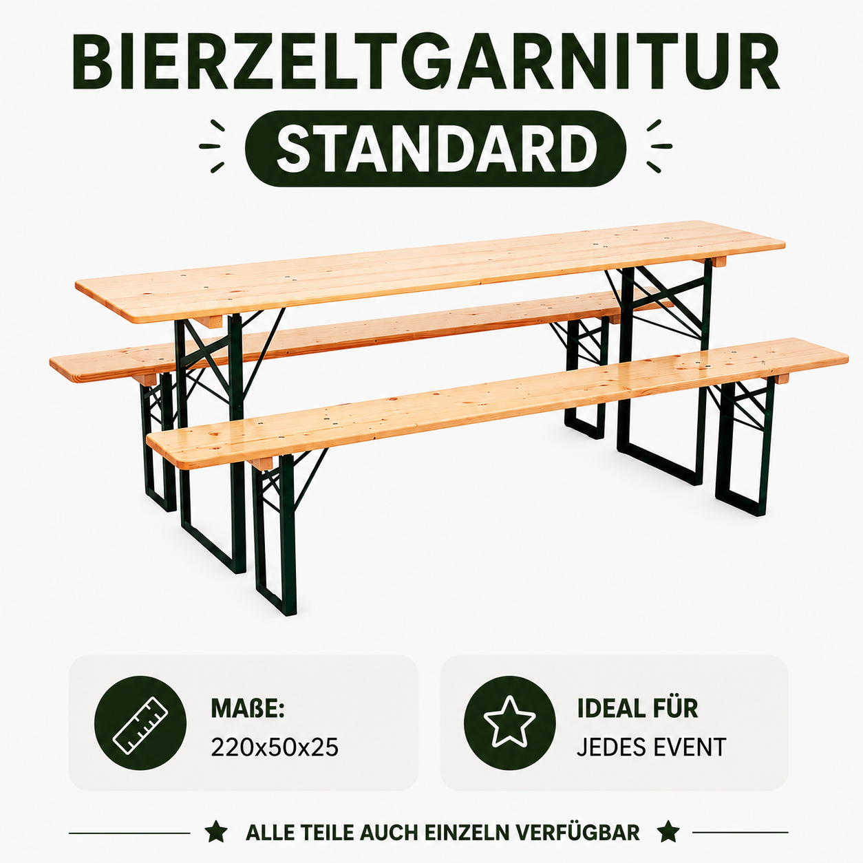 Bierzeltgarnitur, Bierzeltgarnitur mit Lehne oder Kinderbierzeltgarnit mieten in Berlin – 2