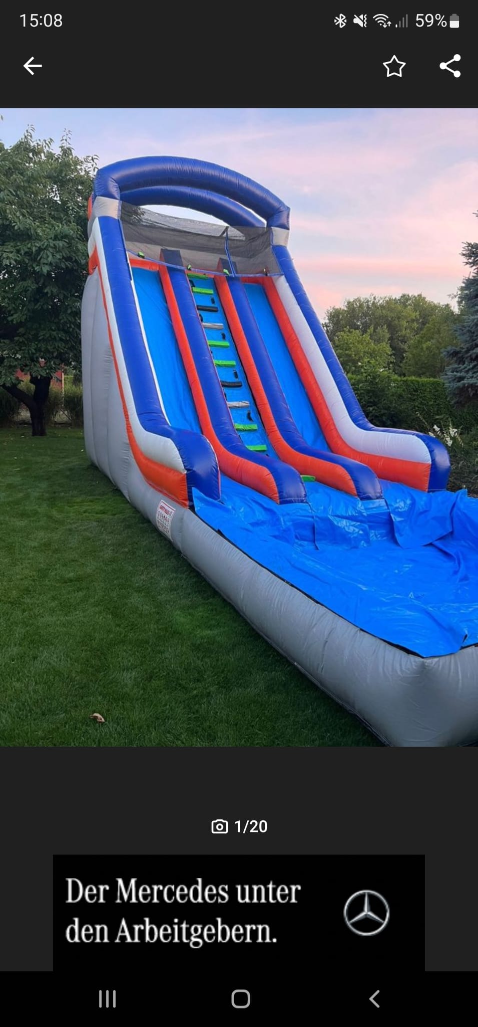 Vermiete Hüpfburg "Wasserrutsche" Riesenrutsche Party Event mieten in Berlin