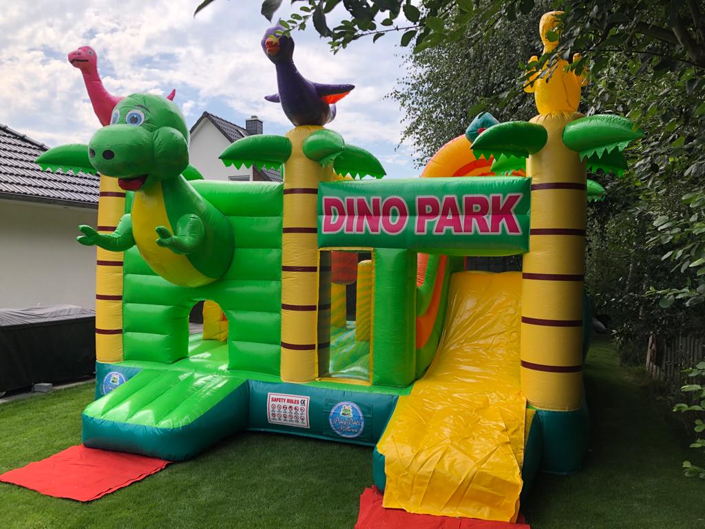 Hüpfburg " Dinopark" mieten Kids Event Einschulung Party mieten in Berlin – 5x6x3