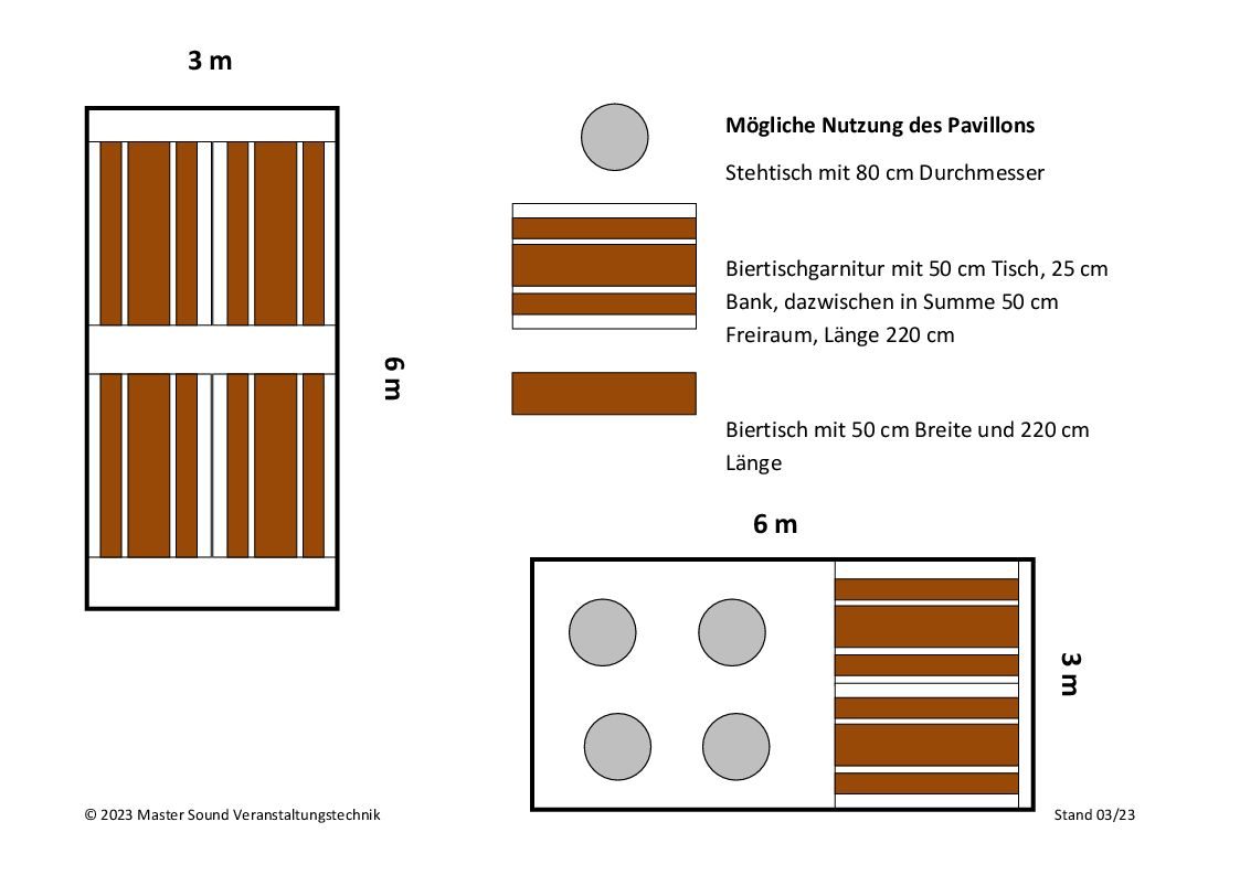 Pavillon 6x3 m mieten in Leimen – 4