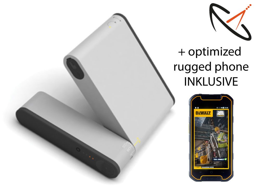 iSAVI iSAThub Inmarsat BGAN mit Smartphone mieten in Neunkirchen – 18x17x3cm