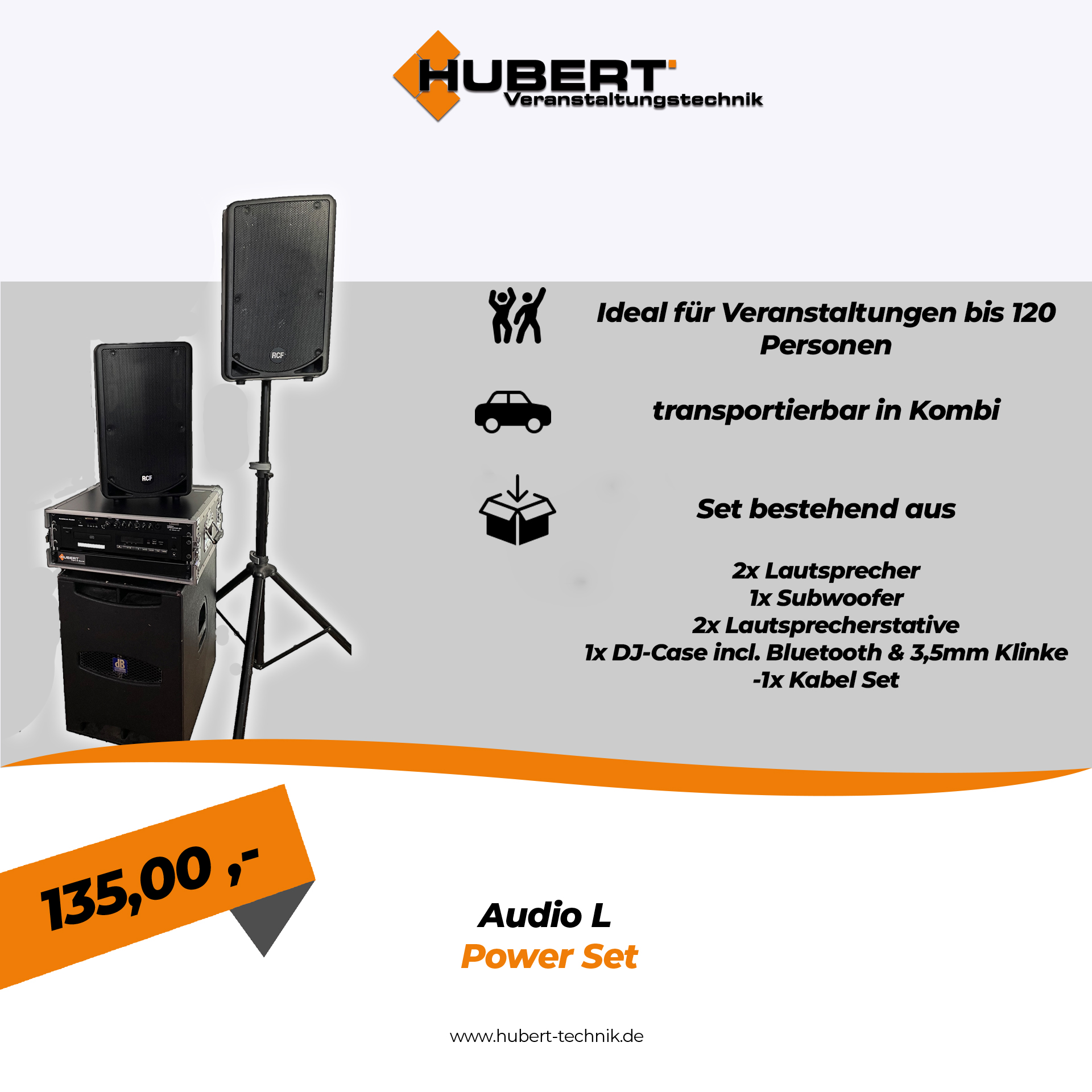 Party Musikanlage Audio L (ohne DJ) mieten in Großenkneten – 2000
