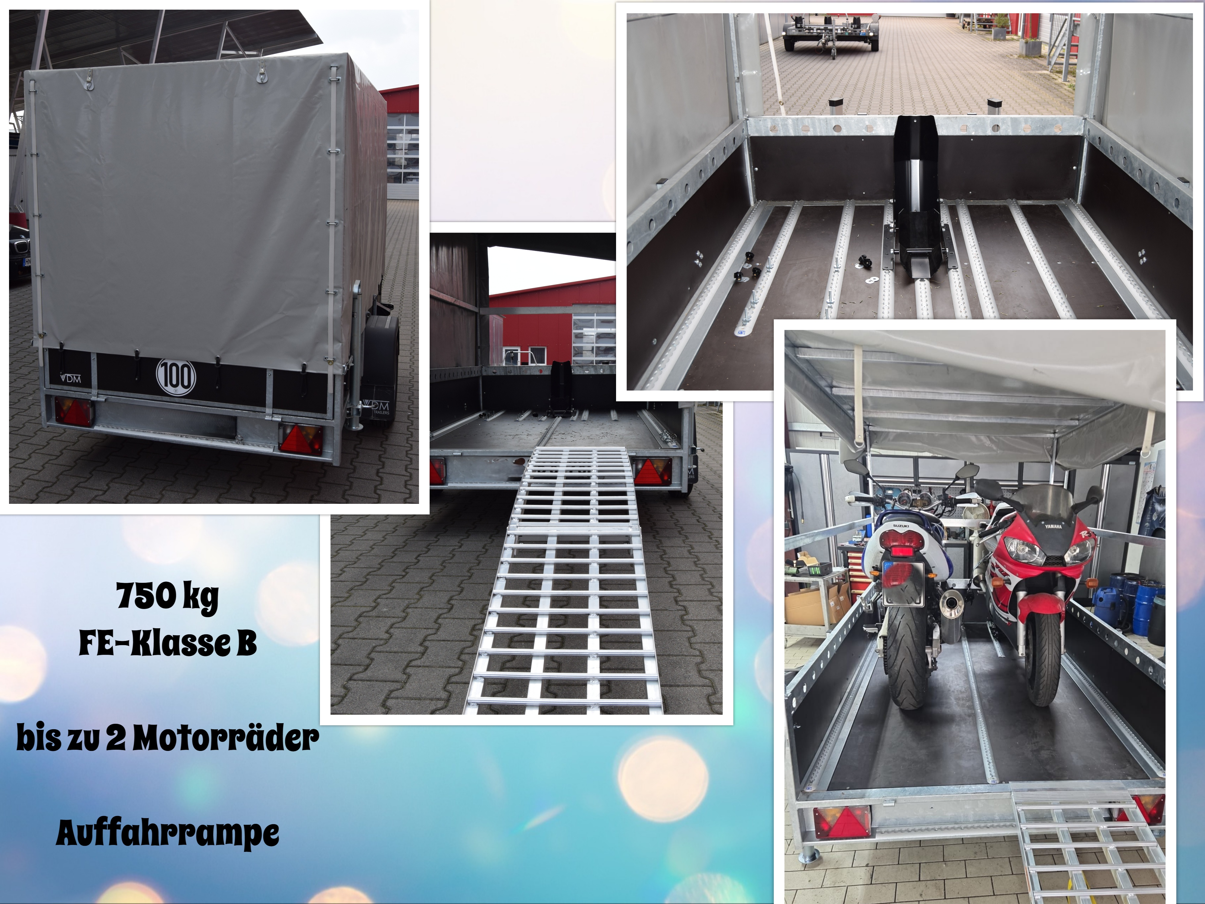 Motorradanhänger 750 kg bis 1.500 kg mieten in Donaustraße 14 – 2