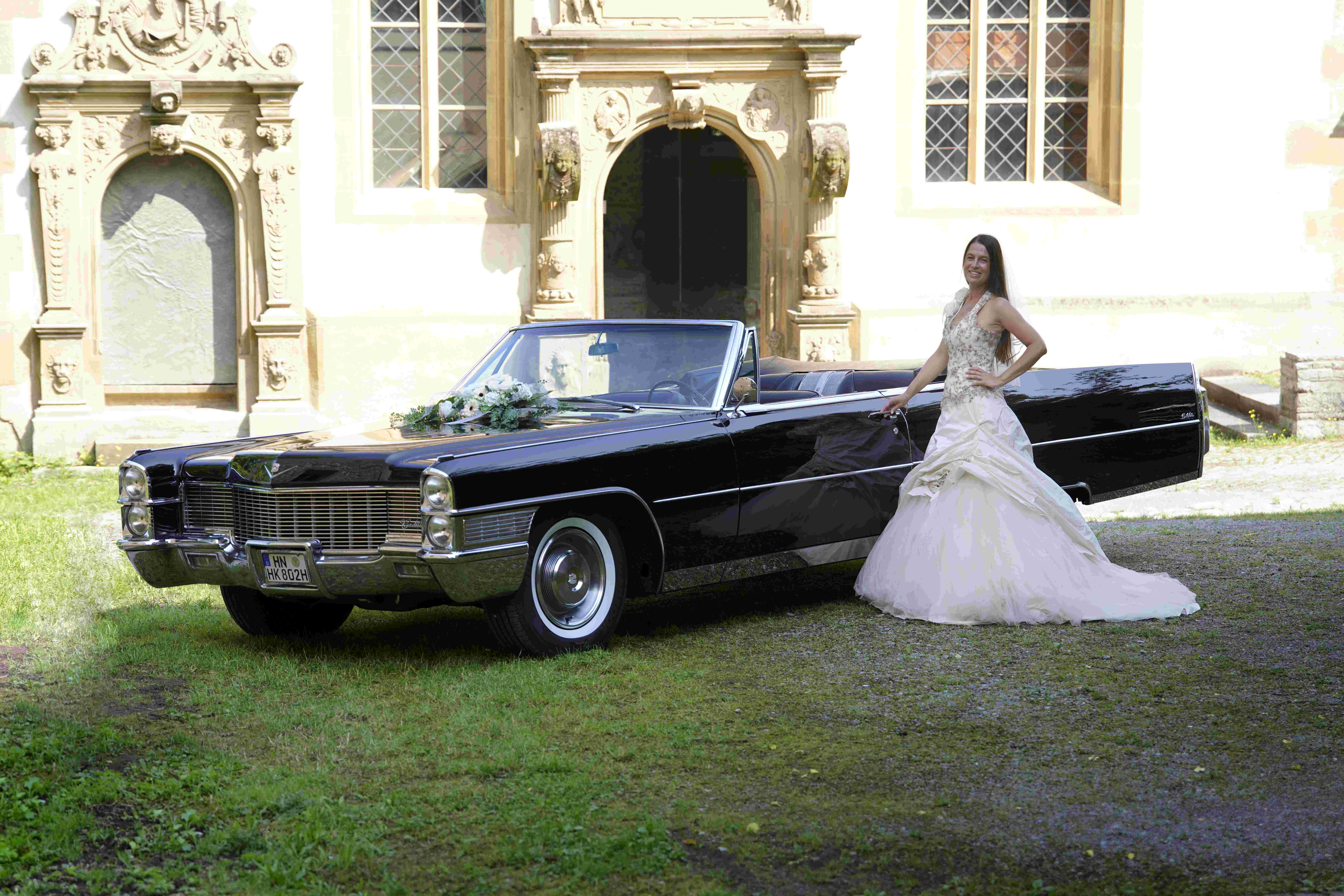 Cadillac de Ville Cabrio schwarz mieten