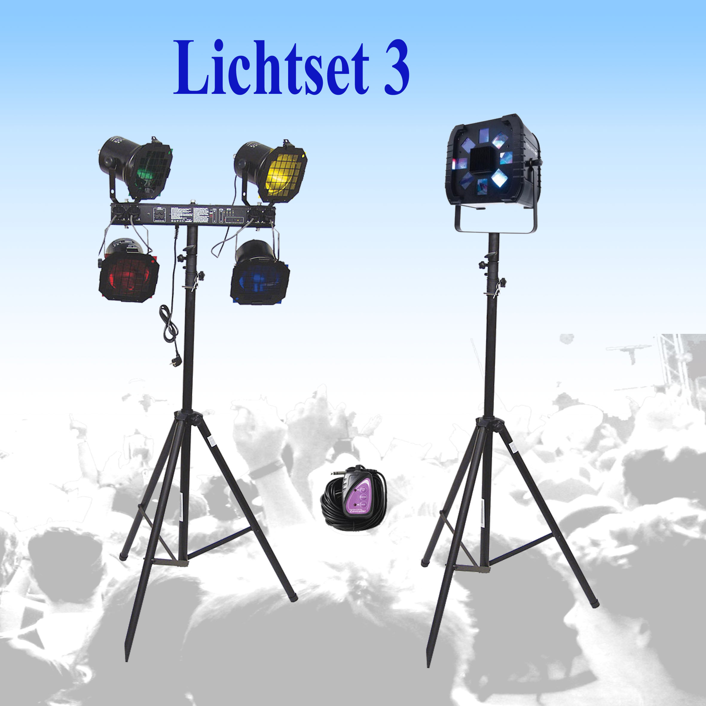 Lichtanlage mit LED Effekt und Discolicht mieten in Hohenzieritz