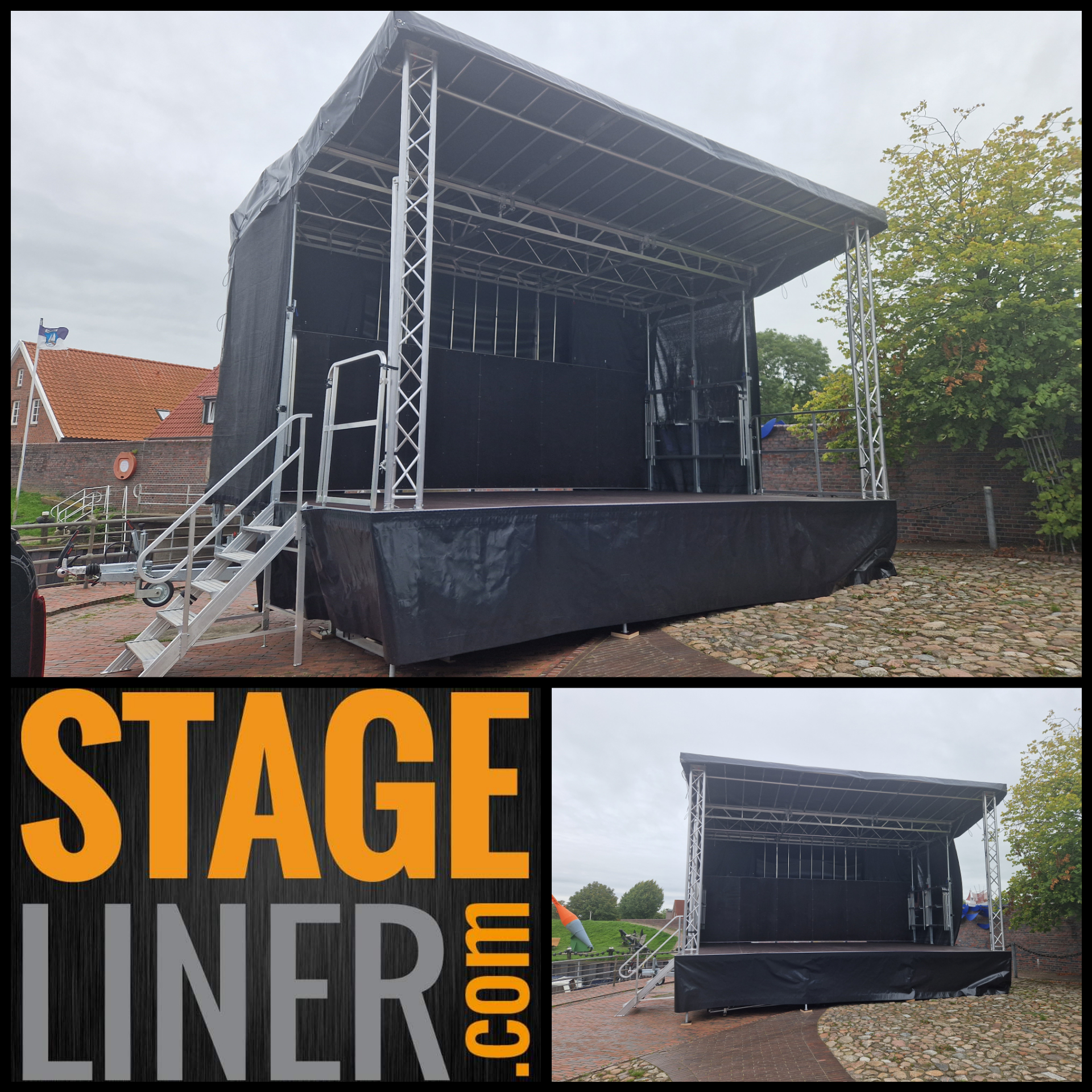 Mobile Bühne / Trailerbühne Stagemobil L mieten in Butjadingen – 10x6m – 2