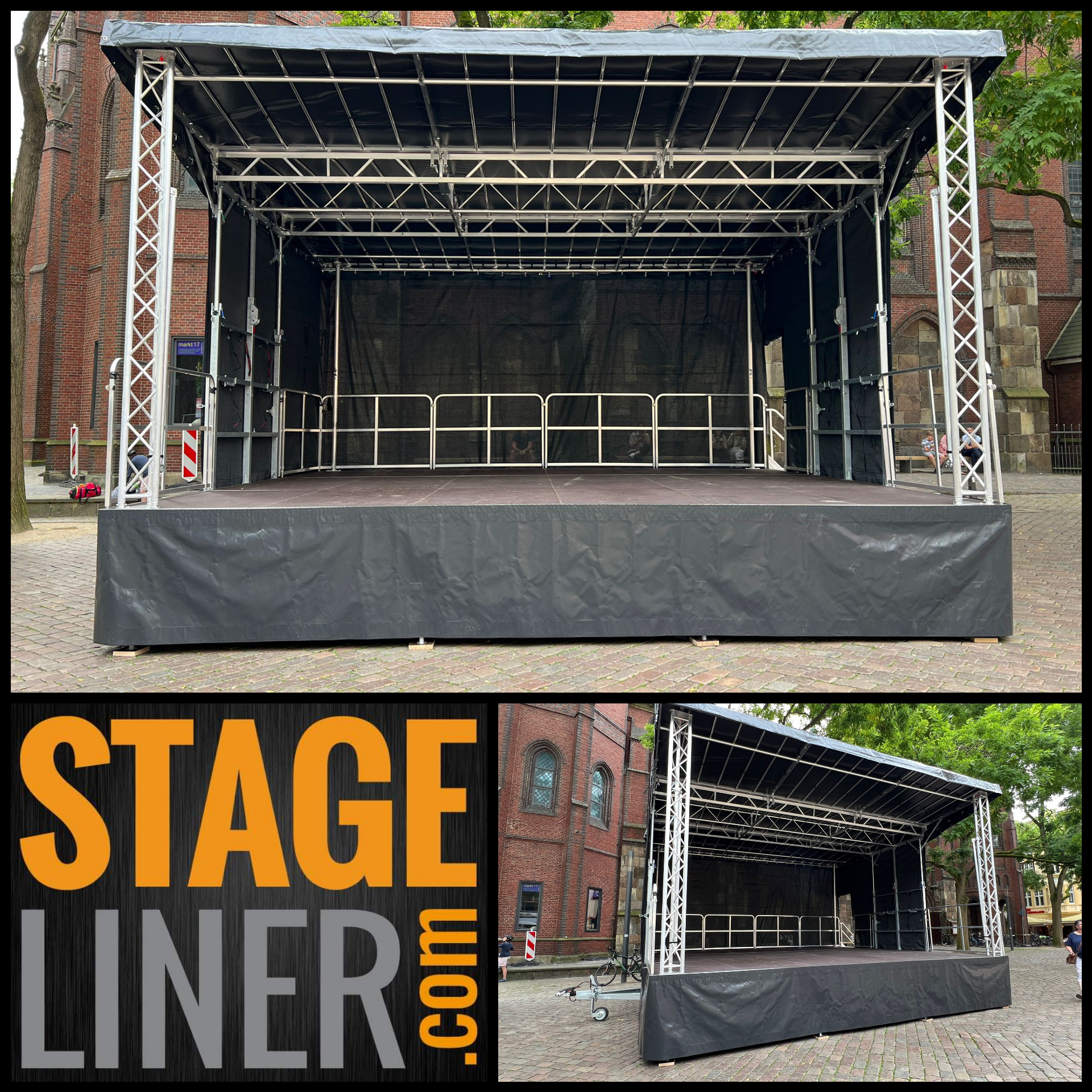 Mobile Bühne / Trailerbühne Stagemobil L mieten in Butjadingen – 10x6m
