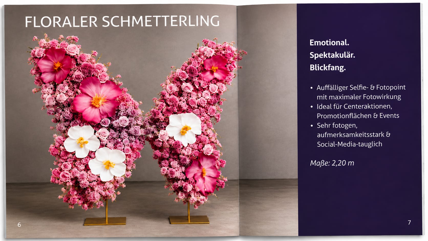 Floraler Schmetterling mieten in Hamburg – Thumbnail 6
