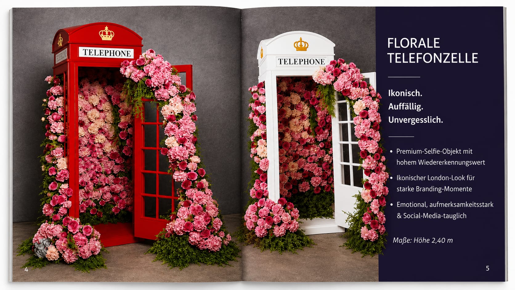 Florale Telefonzelle mieten in Hamburg – 4