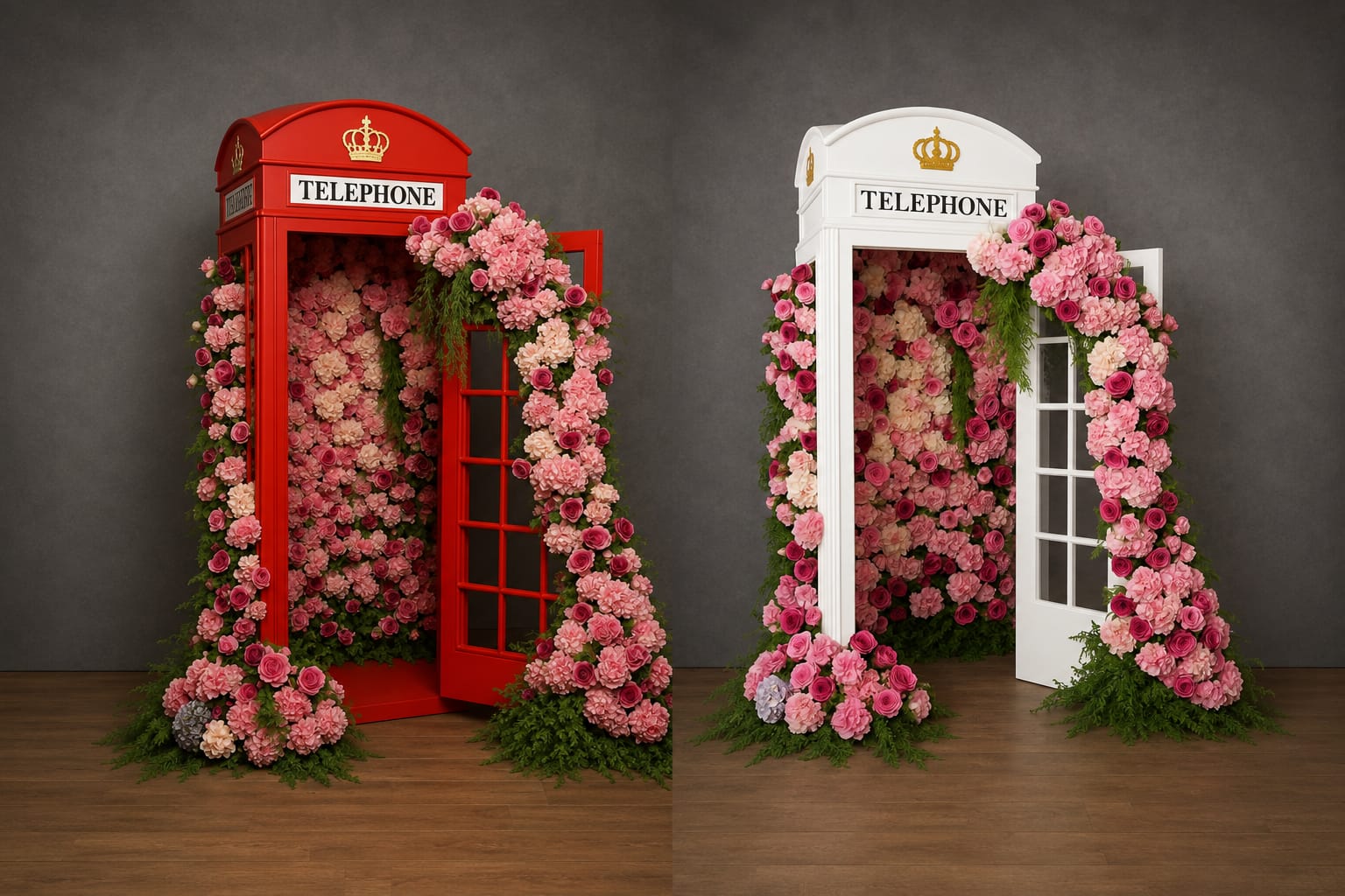 Florale Telefonzelle mieten in Hamburg