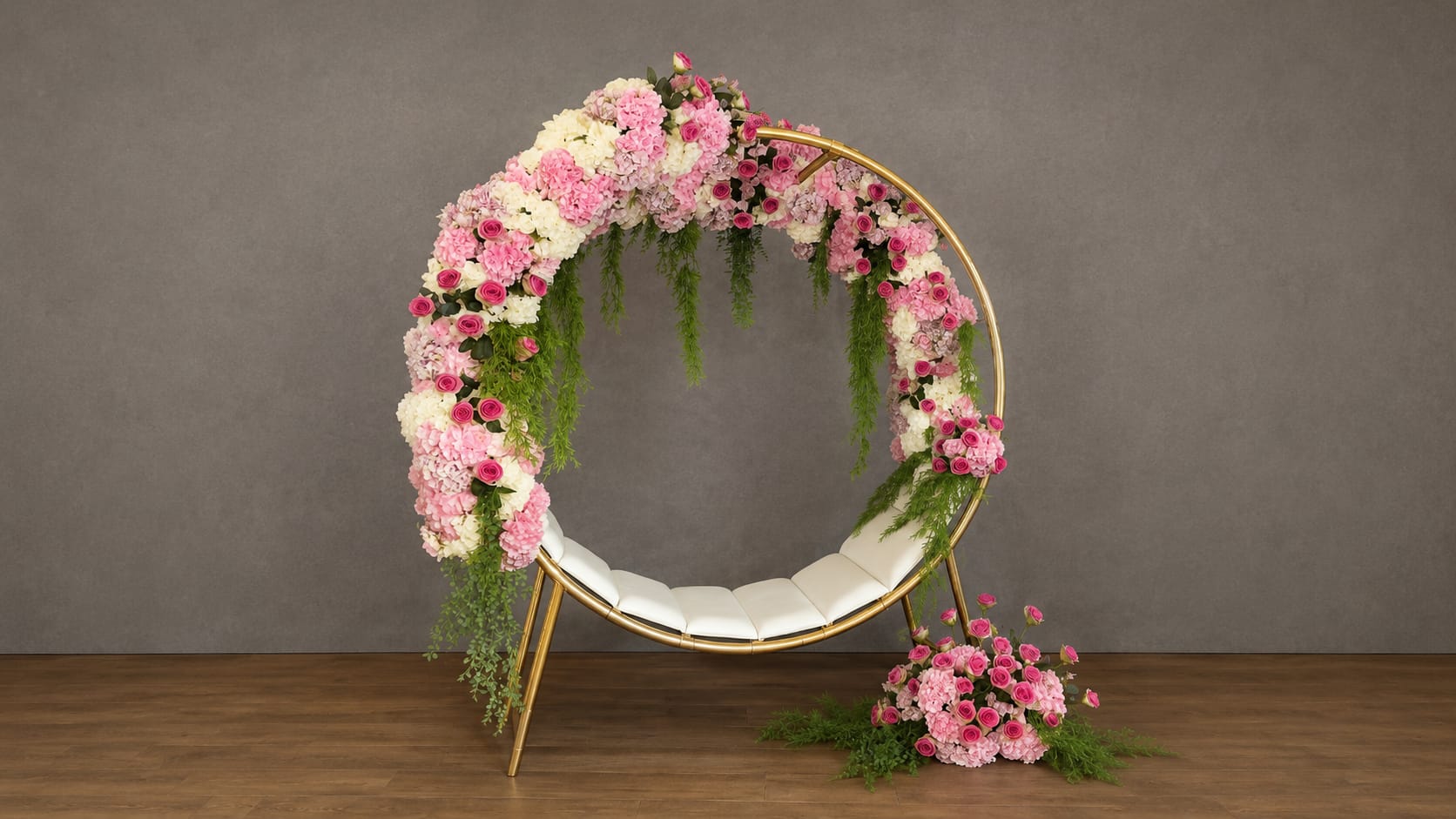 Florale Sitzbank mieten in Hamburg
