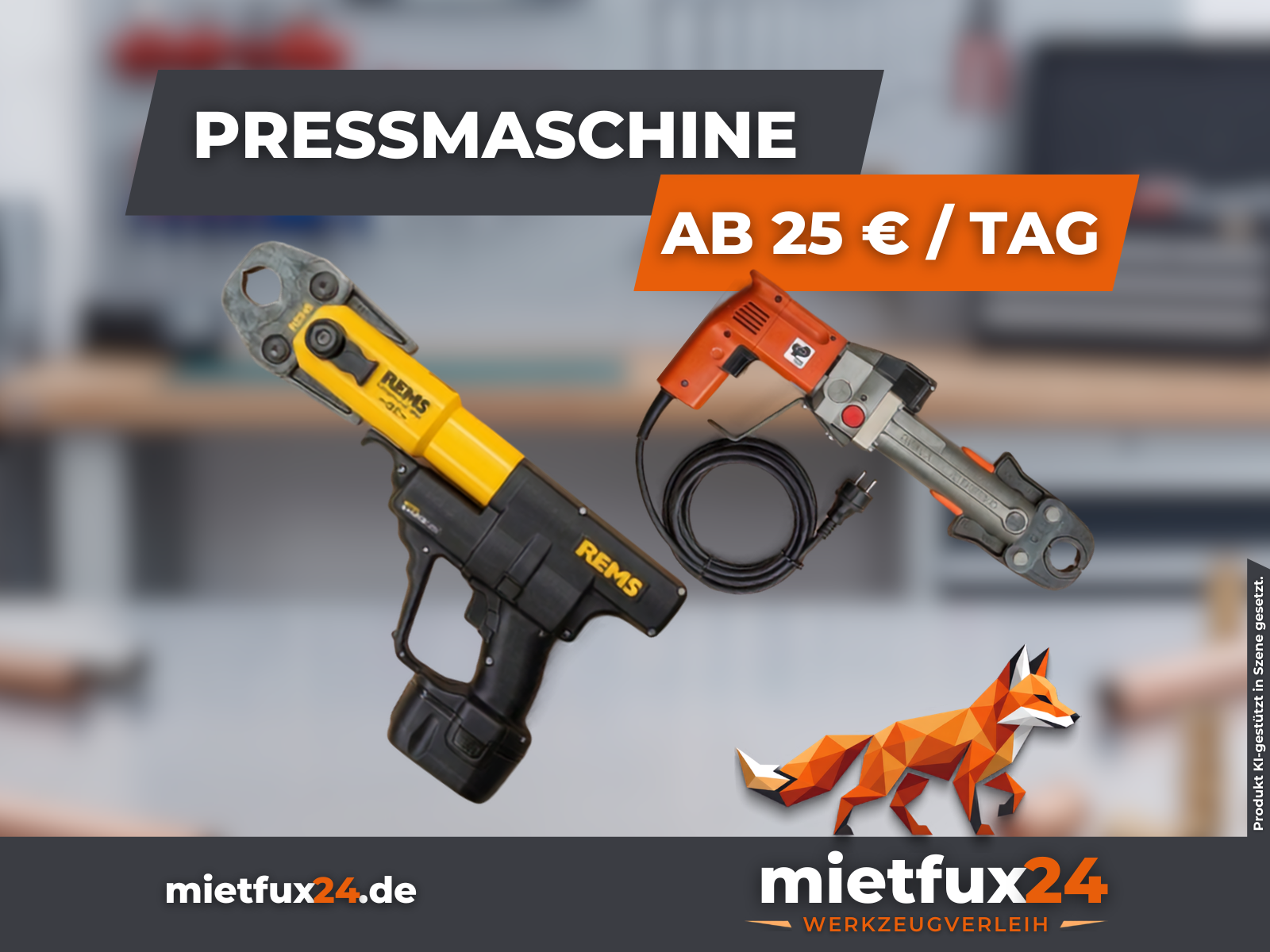 Pressmaschine / Presszange REMS Akku / Viega PT2 Kabel mieten in Heiligenhaus