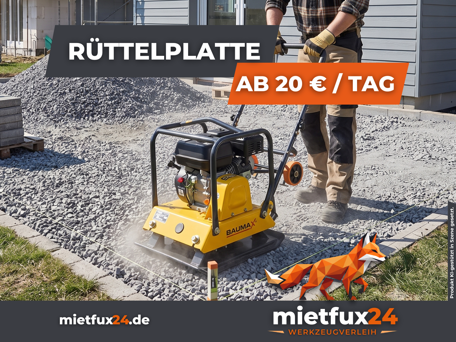 104 kg Rüttelplatte, Vibrationsplatte mieten in Heiligenhaus – Andere