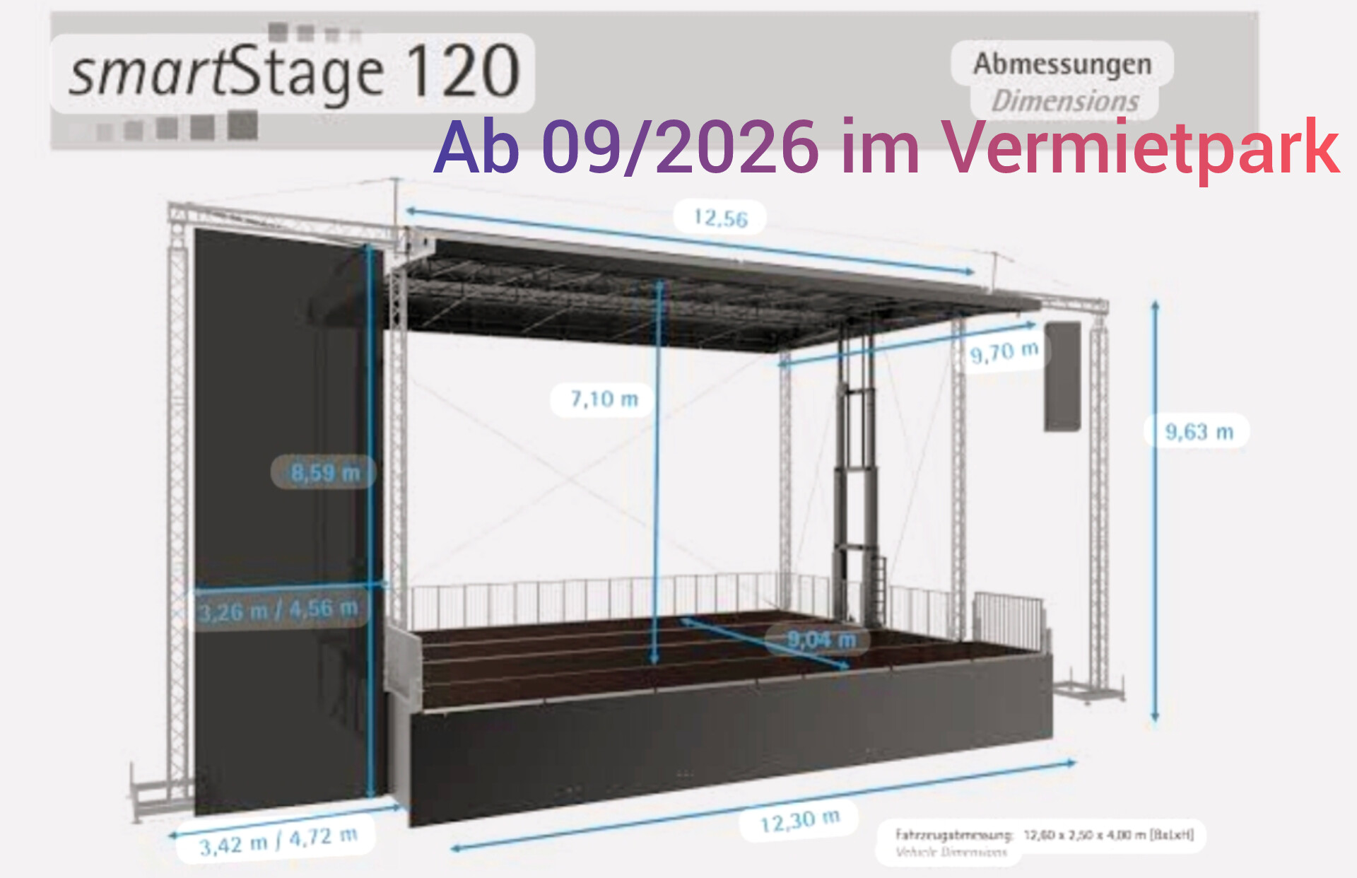 Eventbühne Smartstage 120 mieten in Lebach – 12,3 x 9 x 9,53